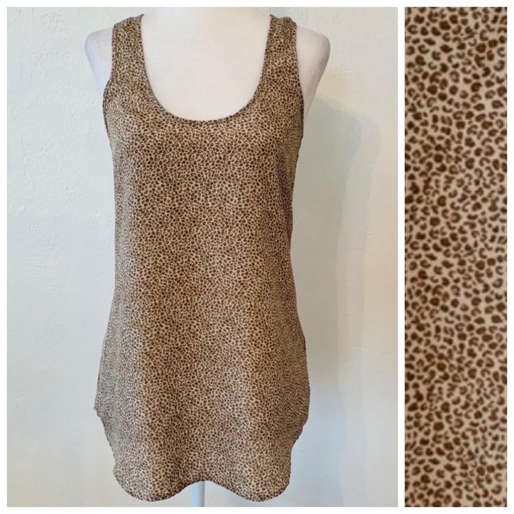 ARMANI EXCHANGE Leopard print sleeveless blouse Size Small Petite